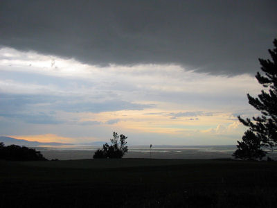 Views of the Salt Lake valley are afforded from the 7th green