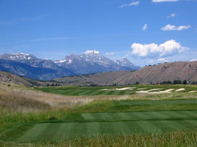 The Tetons act as the perfect backdrop to 3 Creek's finishing hole