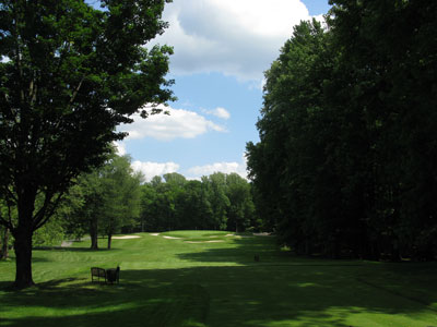 The challenging par three 7th at Baltusrol (Upper)