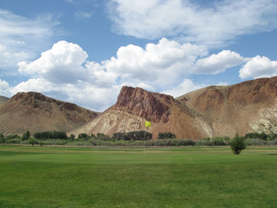 The views were better than expected at Challis's 9-hole golf course