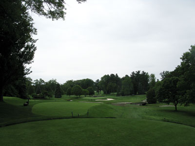 The second par three on the front nine of Oak Hill's East course