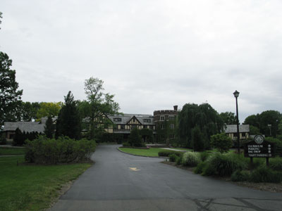 The impressive clubhouse at Oak Hill