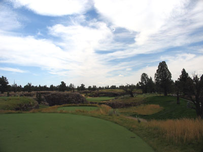 The all-world 8th hole at the Fazio course at Pronghorn