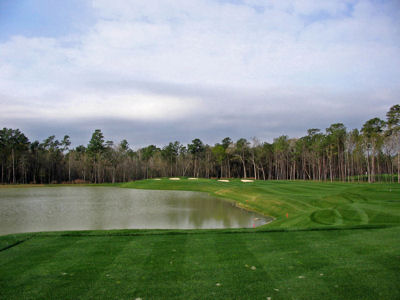 Par 3 7th hole at the Redstone Tournament course, host of the PGA Tour's Shell Houston Open