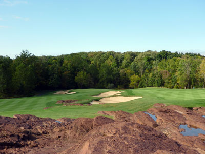 The signature exposed rock at Back Brook