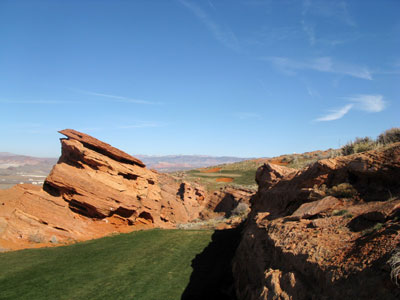 One of the most impressive par threes I've ever played is Sand Hollow's 15th