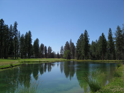 Water lurks in the driving zone of the 10th hole