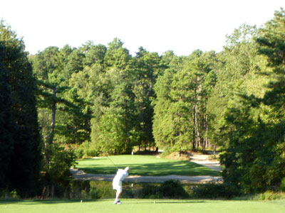 Warren teeing off