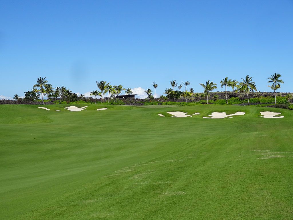 1st Hole at Kohanaiki Golf and Ocean Club (516 Yard Par 5)
