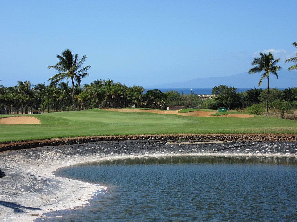 15th Hole at Maui Nui Golf Course (374 Yard Par 4)