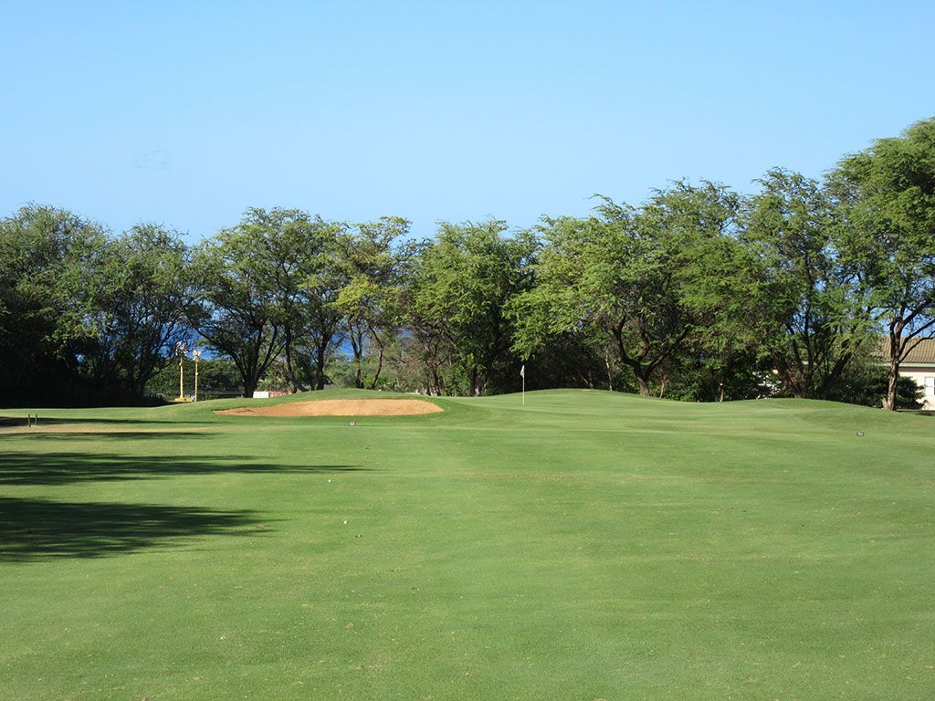 6th Hole at Maui Nui Golf Course (422 Yard Par 4)