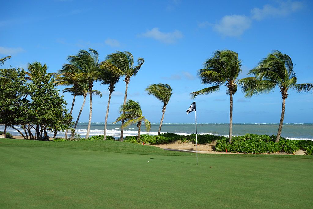 18th Hole at Bahia Beach Resort and Golf Club (458 Yard Par 4)